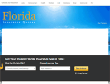 Tablet Screenshot of floridainsurancequotes.net